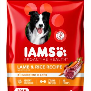 IAMS Lamb Rice Dry Dog Food Adult Nutrition Minichunks-0