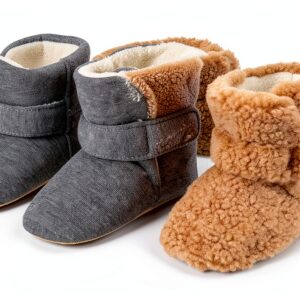 Amazon Essentials Baby Booties Cozy Fleece Lined Infant-0