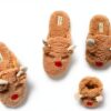 Dearfoams Baby Reindeer Slippers Cozy Infant Holiday-5