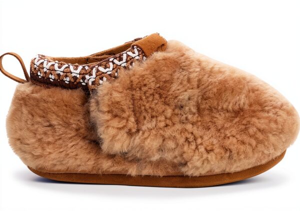 UGG Infant Slippers Chestnut Sheepskin Wool Lined Slippers-0