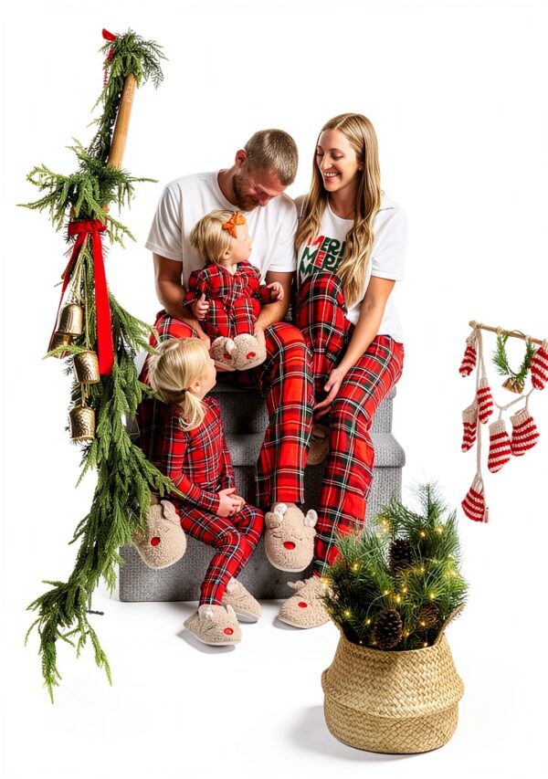 Dearfoams Baby Reindeer Slippers Cozy Infant Holiday-2