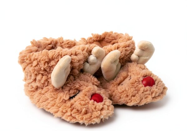 Dearfoams Baby Reindeer Slippers Cozy Infant Holiday-4