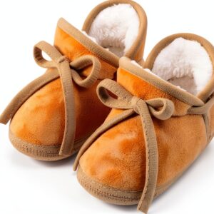 Baby Boys Slippers Cozy Fleece Non-Slip First Walking Shoes-0