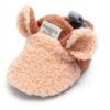 LAFEGEN Baby Slippers Non-Slip Sole Hook Loop Closure-2