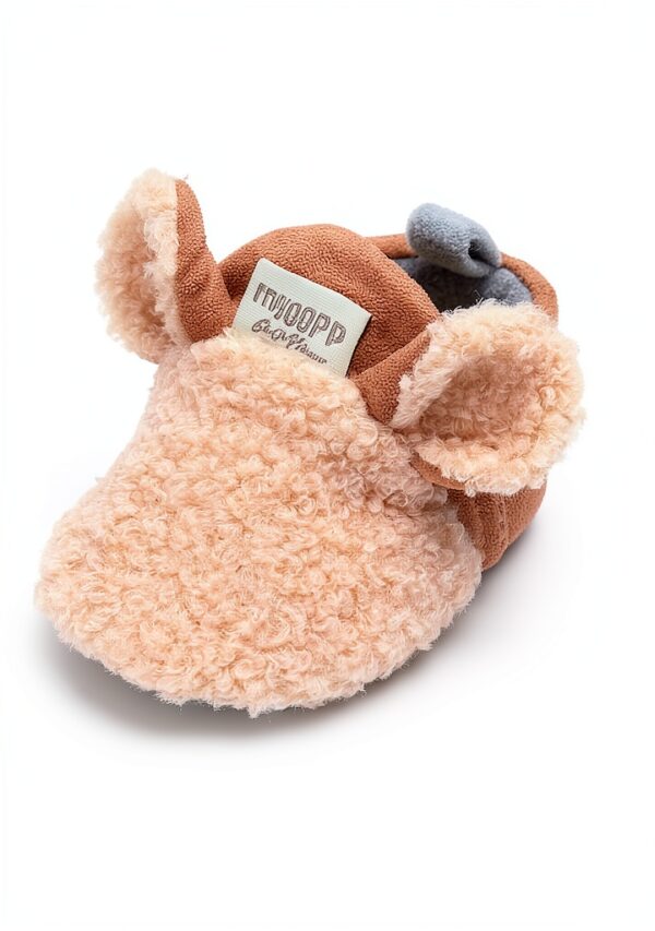 LAFEGEN Baby Slippers Non-Slip Sole Hook Loop Closure-2