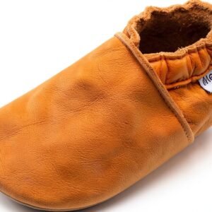 Mejale Baby Leather Slippers Soft Non-Slip Sole Infant-0