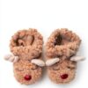 Dearfoams Baby Reindeer Slippers Cozy Infant Holiday-6