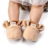 LAFEGEN Baby Slippers Non-Slip Sole Hook Loop Closure-1