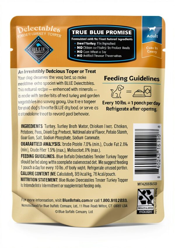 Blue Buffalo Delectables Wet Dog Food Topper Turkey Dinner-2
