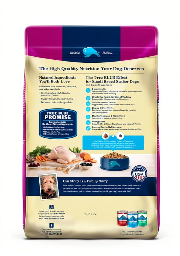 Blue Buffalo Small Breed Senior Dog Food Chicken Brown Rice-1