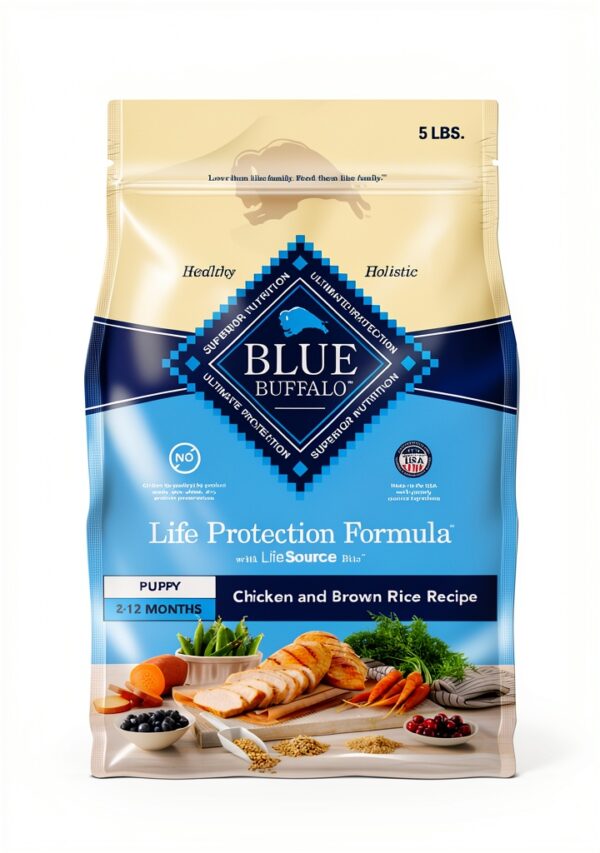 Blue Buffalo Puppy Food Chicken Brown Rice Dog Food-0