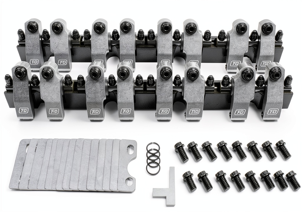 Rocker arm shaft installed in a high‑performance engine