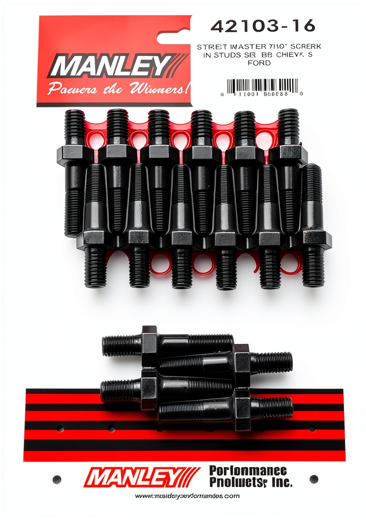 Manley Performance Rocker Arm Nuts Bolts on a car engine