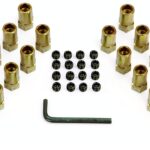 Gold Rocker Arm Nut by Mr. Gasket Hex Allen 3/8‑24 Set of 16-0