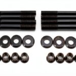 Edelbrock Stainless Steel Flat Head Rocker Arm Stud Bolt 6009 Black-0