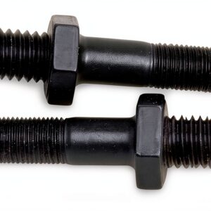 Edelbrock 8598 Satin Rocker Arm Nut Set 0.375in Diameter Steel 2pcs-0