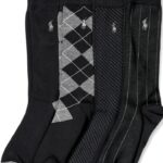 POLO RALPH LAUREN Men's Assorted Pattern Dress Crew Socks (4-Pack)-0