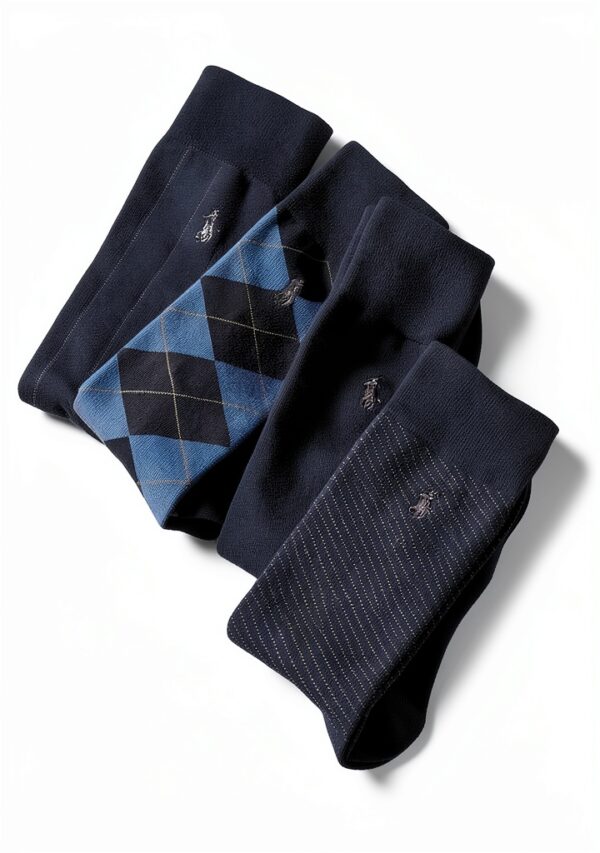 POLO RALPH LAUREN Men's Assorted Pattern Dress Crew Socks (4-Pack)-2