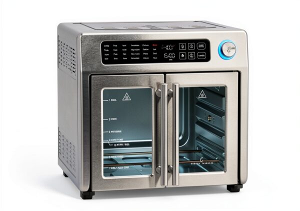 Emeril Lagasse Extra Large French Door Air Fryer Toaster Oven Combo, 24 Cooking Functions and Digital Controls, 7 Accessories Included, Stainless Steel Finish, 26QT Capacity-2