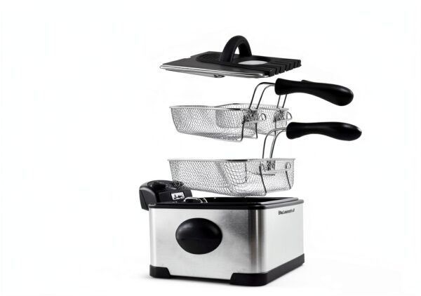 Elite Gourmet EDF-401T Electric Deep Fryer 4.5 Qt 3-Basket-6