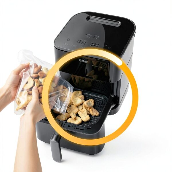 Air Fryer Typhur 8QT Sync with Wireless Thermometer Black Silver-8