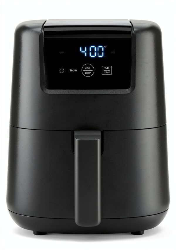 CHEFMAN 2 Qt Mini Air Fryer – Digital Space-Saving Compact Air Fryer with Nonstick and Dishwasher Safe Basket, Quick & Easy Meals in Minutes, Features Digital Timer and Shake Reminder – Black-0