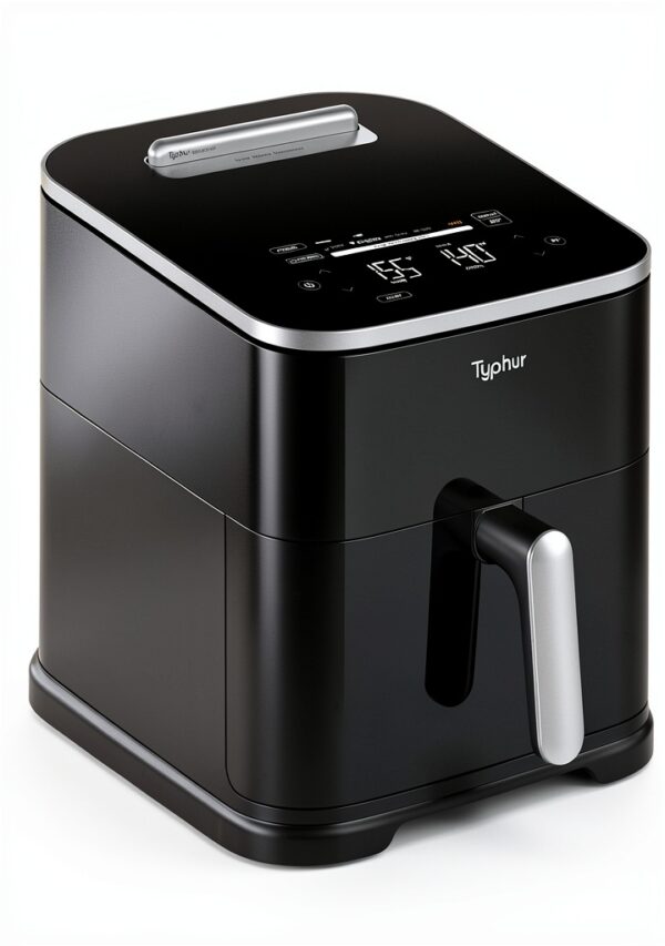 Air Fryer Typhur 8QT Sync with Wireless Thermometer Black Silver-0