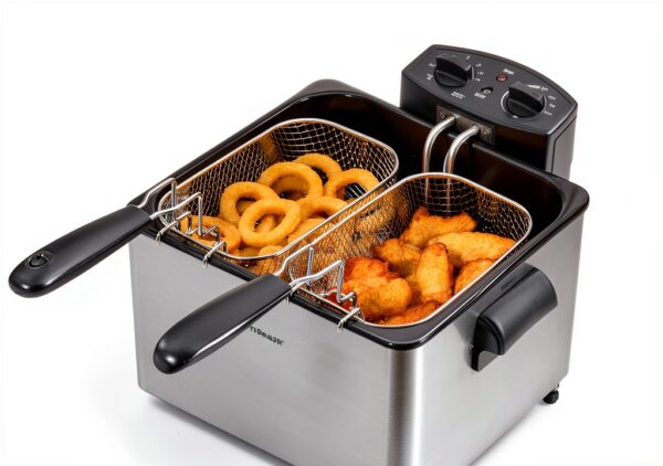 Hamilton Beach Electric Deep Fryer 4.5L with 2 Baskets Stainless Steel-1