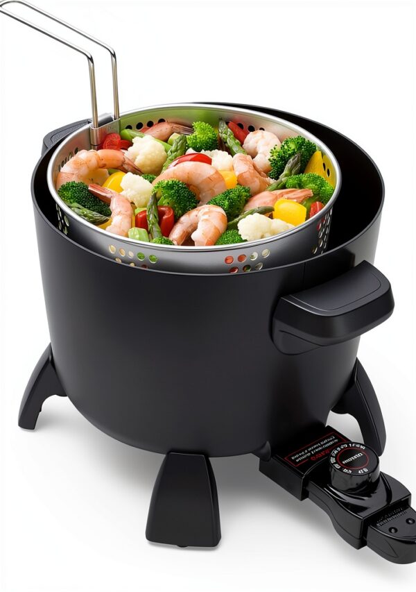 Presto 8-Quart Big Kettle Multi-Cooker Deep Fryer Black-2