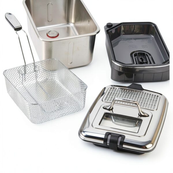 All-Clad Electric Deep Fryer Easy Clean Pro Stainless Steel 1700W-2