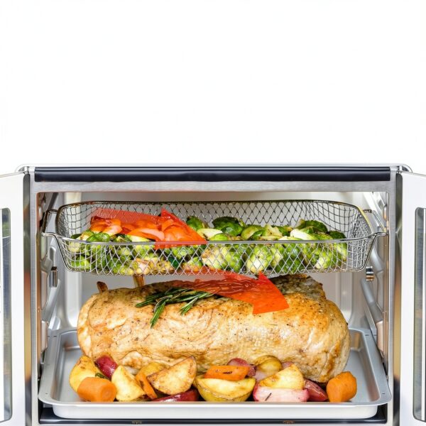Emeril Lagasse Extra Large French Door Air Fryer Toaster Oven Combo, 24 Cooking Functions and Digital Controls, 7 Accessories Included, Stainless Steel Finish, 26QT Capacity-3
