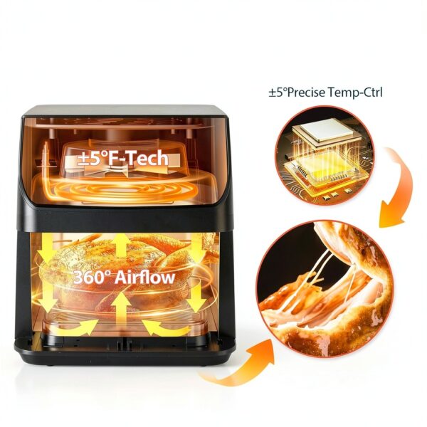 Air Fryer Beelicious 58QT 12 Function Flavor Lock Black-2