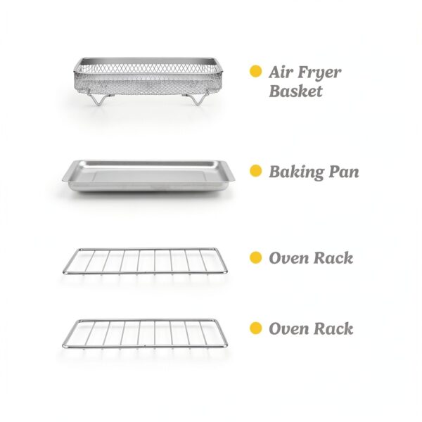 Cuisinart Compact Air Fryer Toaster Oven Stainless Steel 6-in-1 TOA-26-5