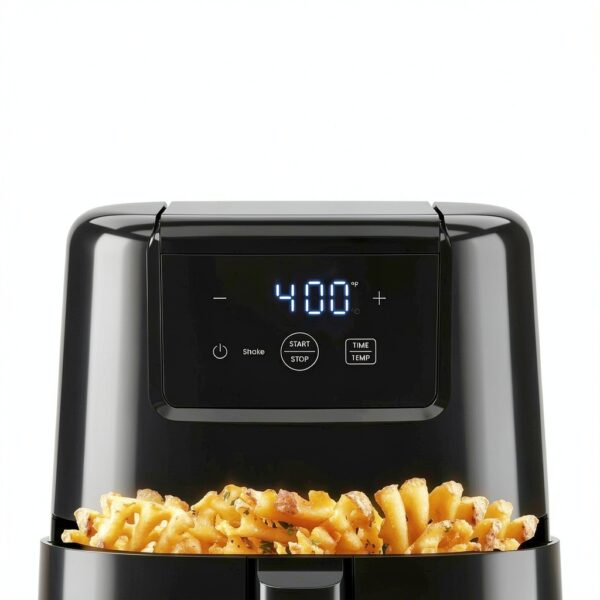 CHEFMAN 2 Qt Mini Air Fryer – Digital Space-Saving Compact Air Fryer with Nonstick and Dishwasher Safe Basket, Quick & Easy Meals in Minutes, Features Digital Timer and Shake Reminder – Black-4