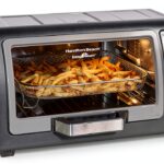 Hamilton Beach Air Fryer Toaster Oven Combo with Large Capacity, Fits 6 Slices or 12” Pizza, 4 Cooking Functions for Convection, Bake, Broil, Roll-Top Door, Easy Reach Sure-Crisp, Stainless Steel-0