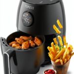 Air Fryer Topzee 2qt Compact Mini with 7‑in‑1 Presets Black-0